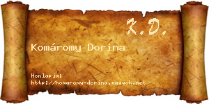 Komáromy Dorina névjegykártya