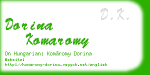 dorina komaromy business card